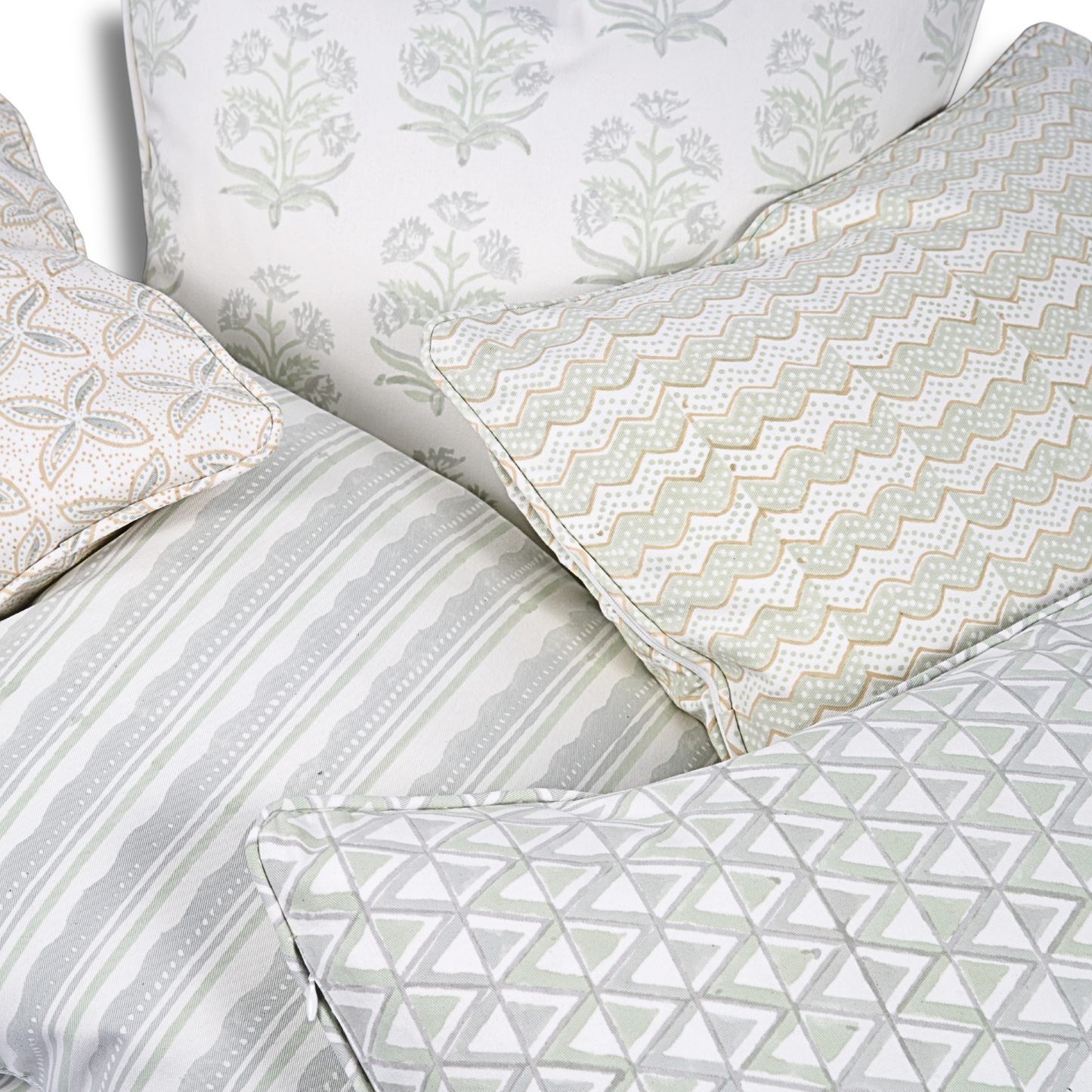 Striped and ocean waves pillow with a subtle pattern with pestle color for the Canadian home