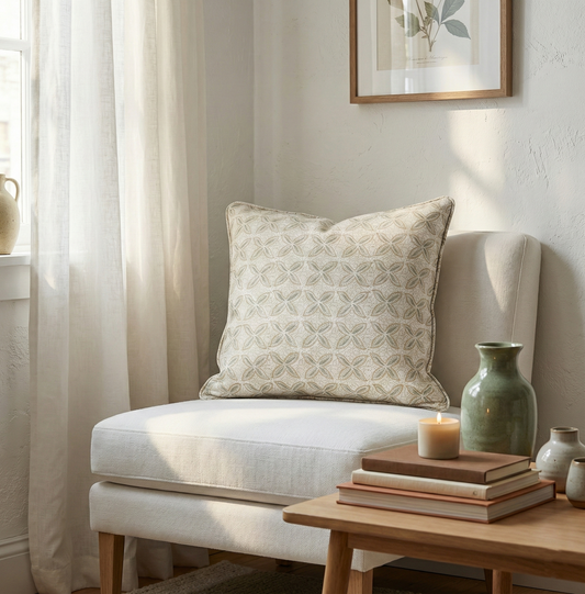 Bali plumeria Breeze Cushion Cover