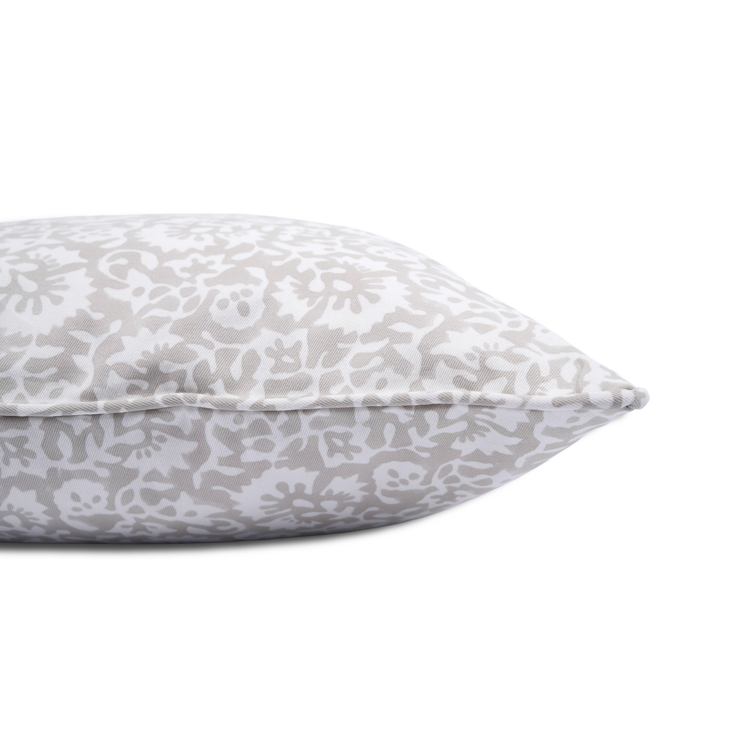 Decorative pillow cases set with floral pattern for sofas, gray color, cloud dancer color, Canadian living room decoration