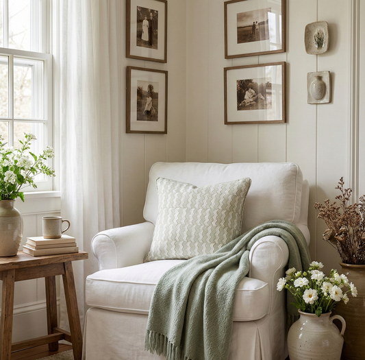 Myra Meadow mist Cushion Cover