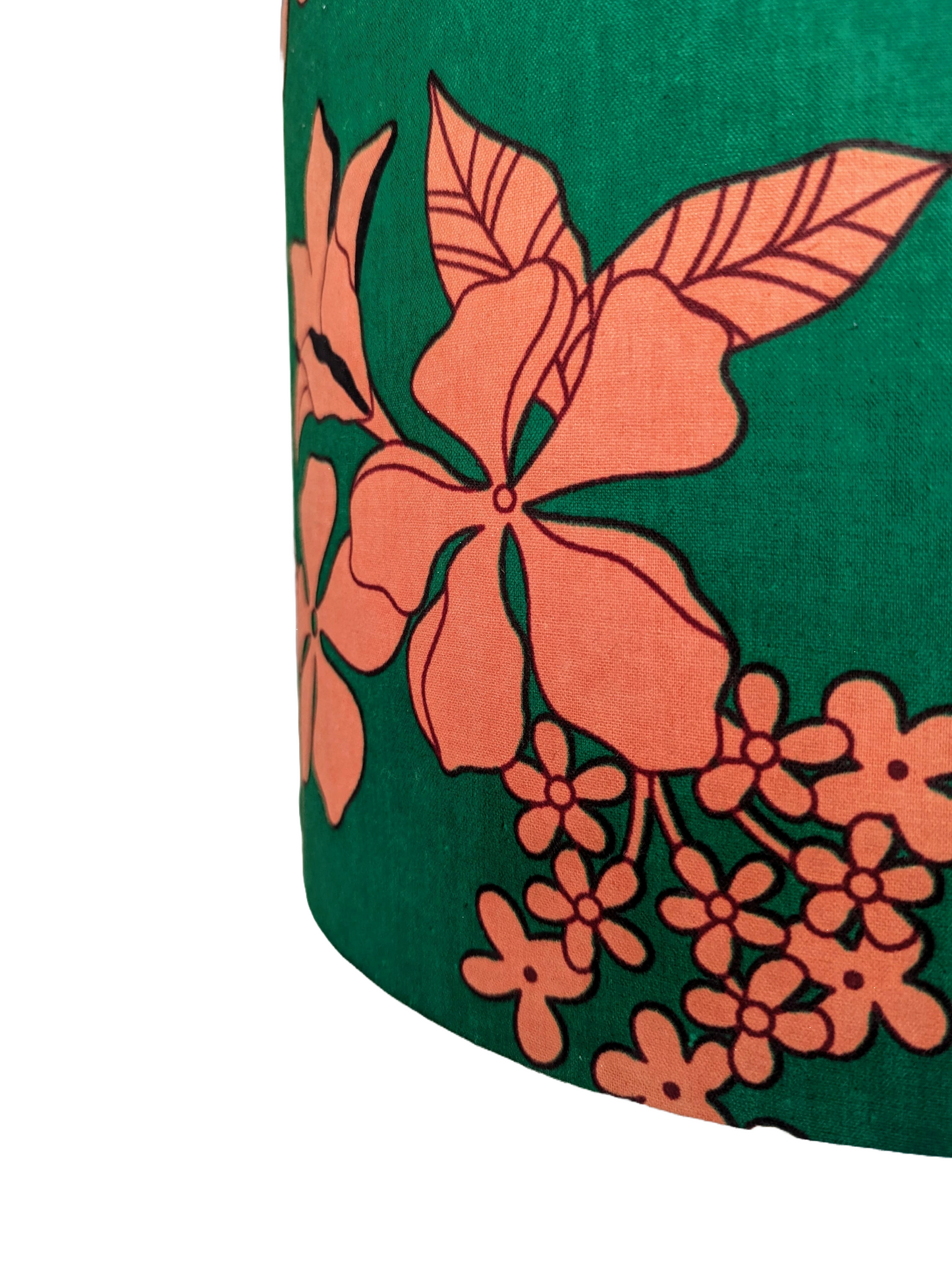 Green & Orange Floral Lampshade