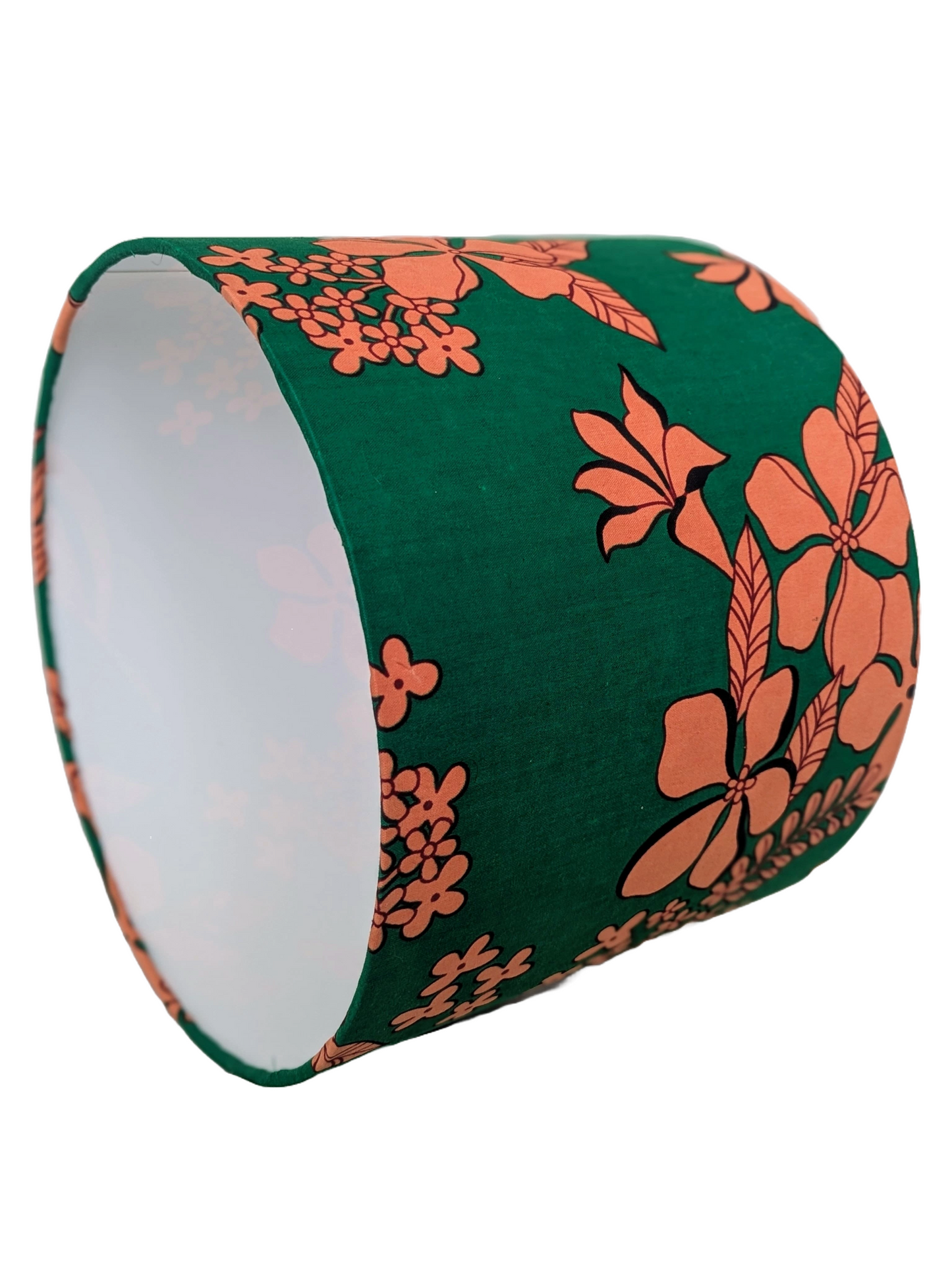 Green & Orange Floral Lampshade