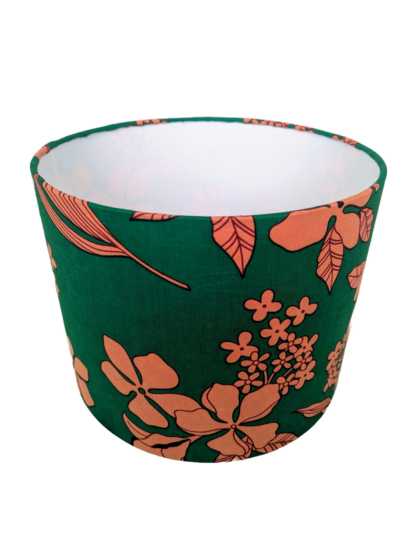 Green & Orange Floral Lampshade