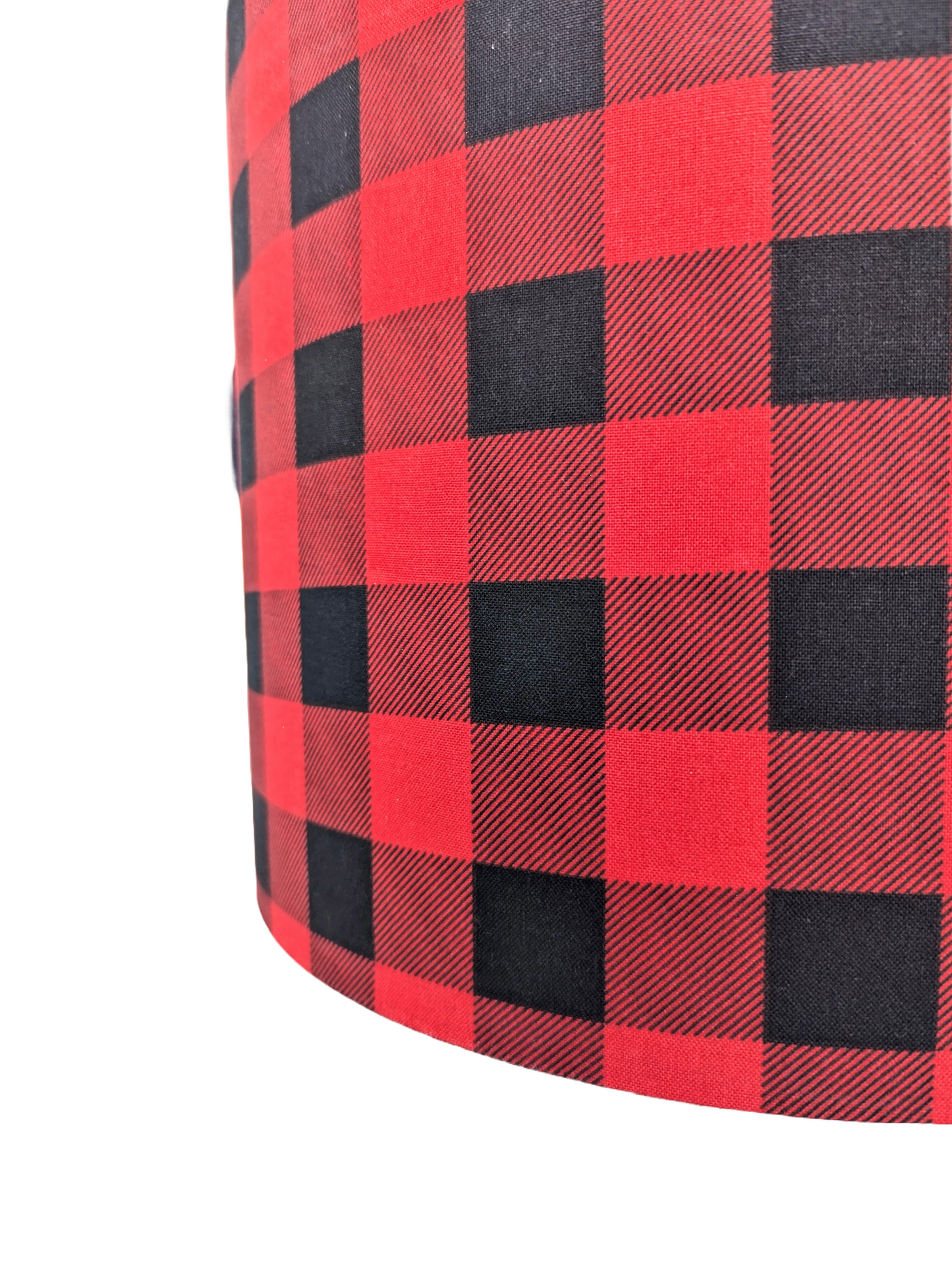 Red and Black Plaid Pattern Lampshade