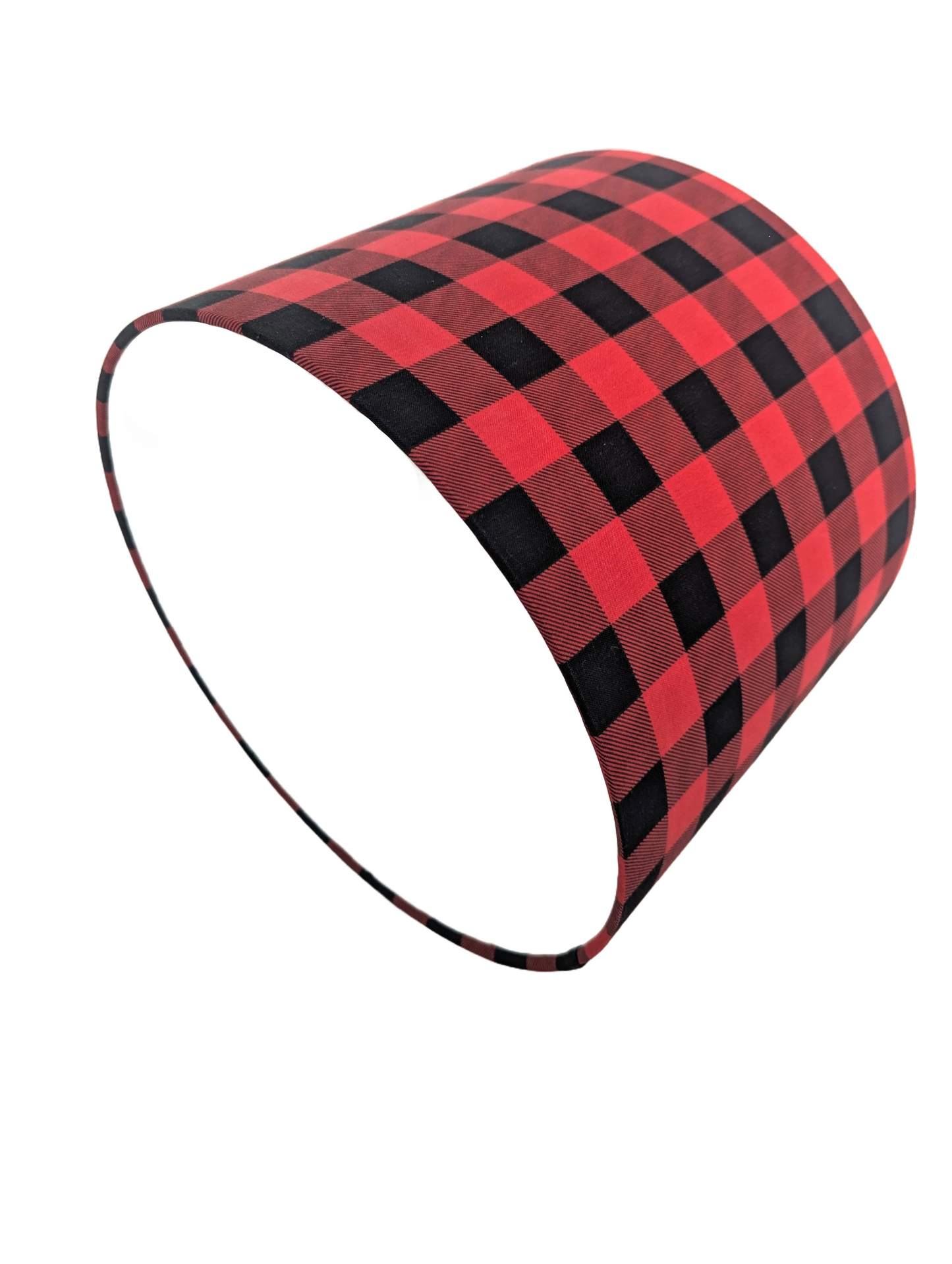 Red and Black Plaid Pattern Lampshade