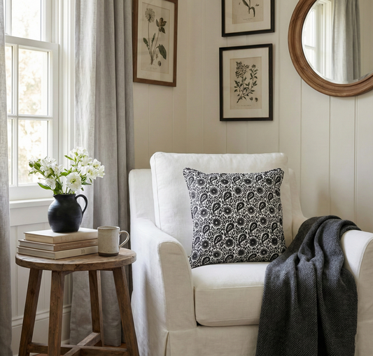 Siona Charcoal Cushion Cover