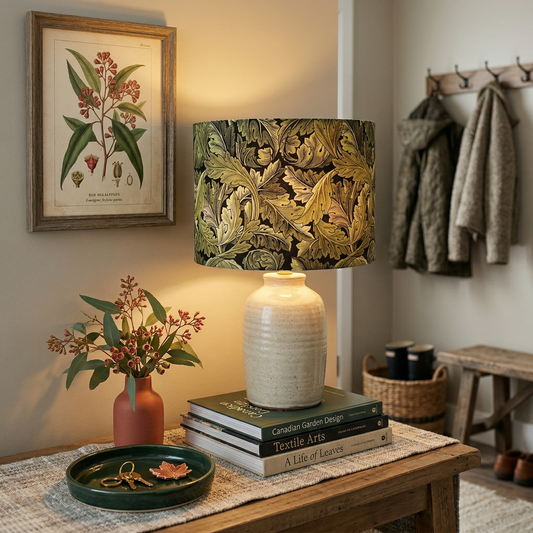 William Morris Acanthus in Tobacco Leaf Lampshade