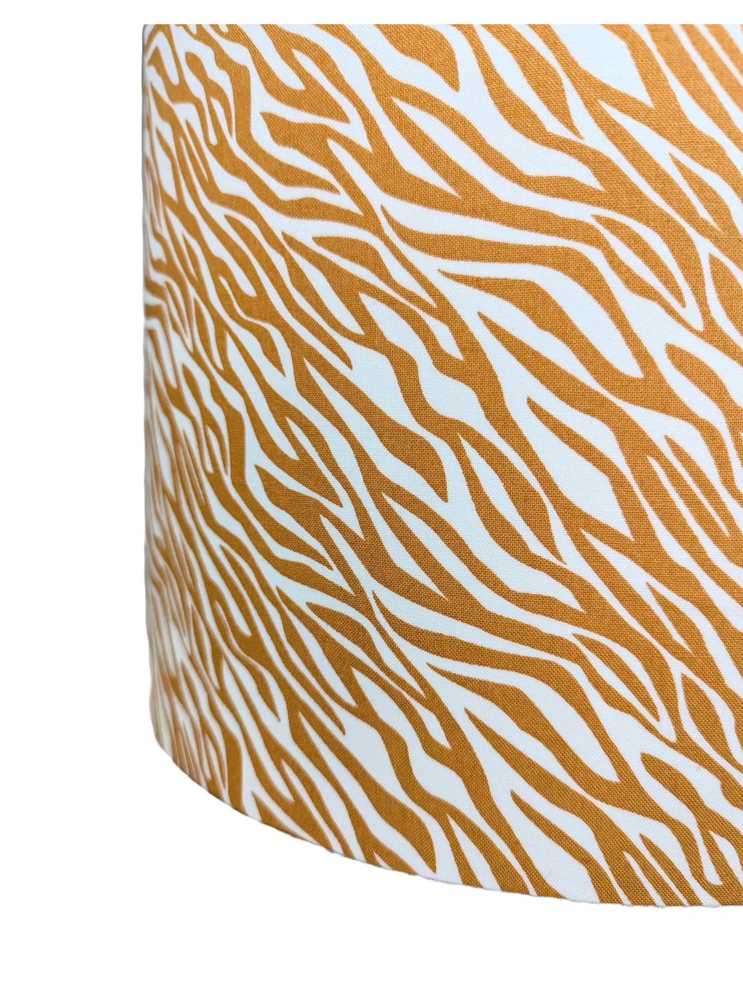 White & Yellow Animal Print Patterned Lampshade