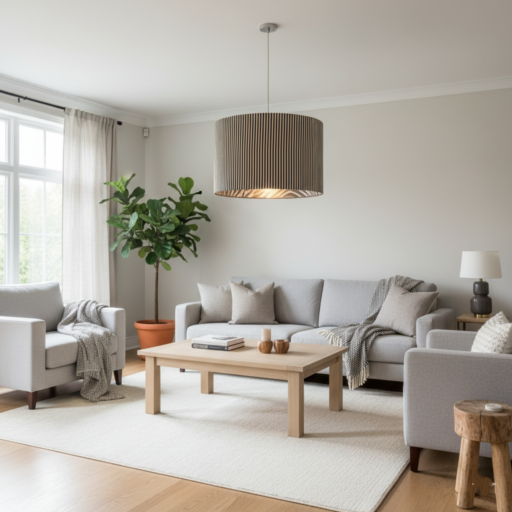 White Strips and Zebra Print Double Sided fabric Lampshades