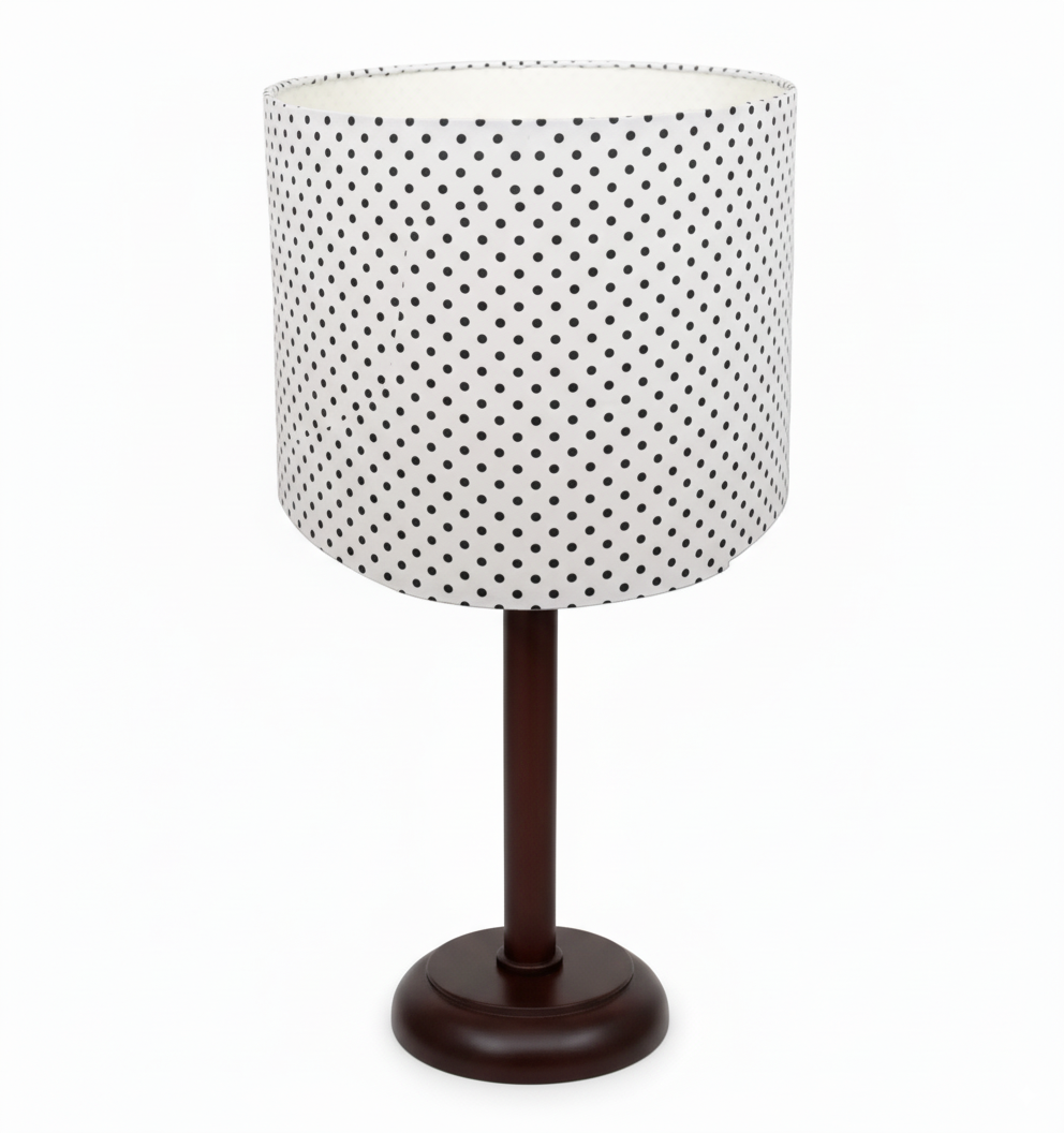 Black & White Polka dot Patterned Lampshade