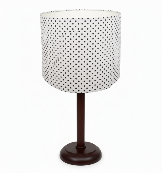 Black & White Polka dot Patterned Lampshade