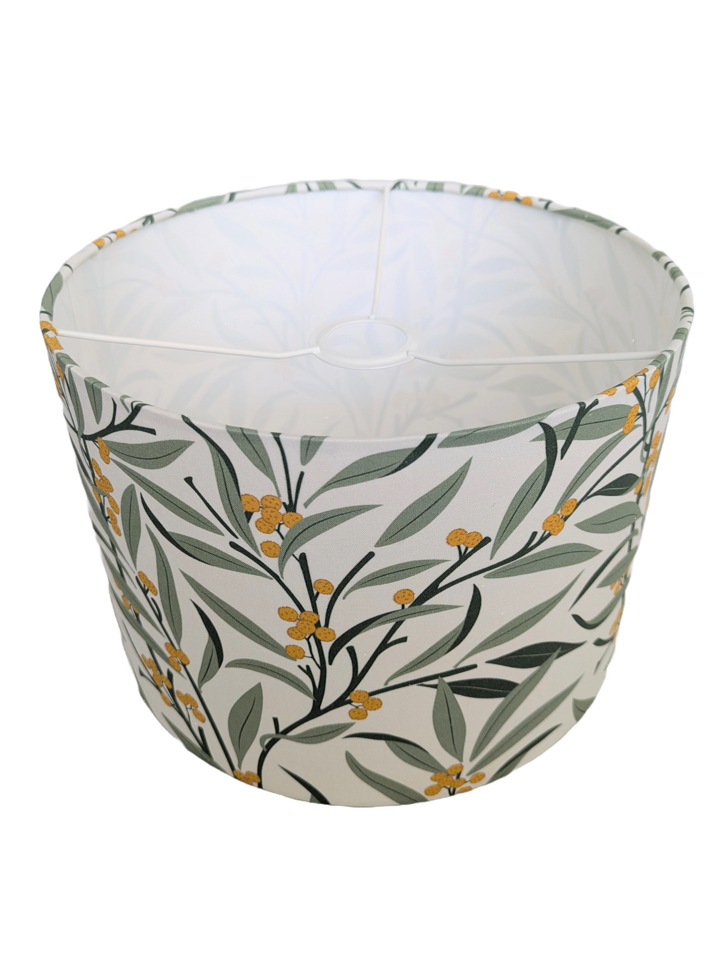 Green Floral patterned lampshades 