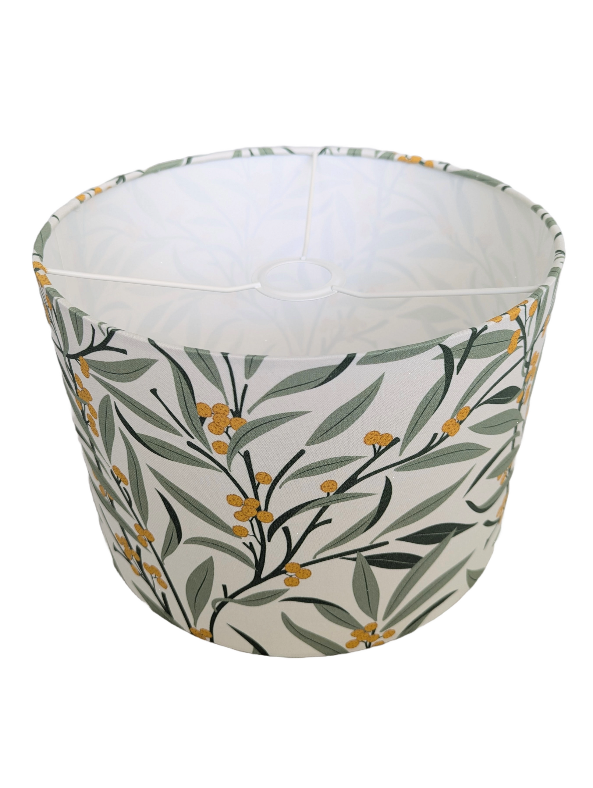 Green Floral patterned lampshades 