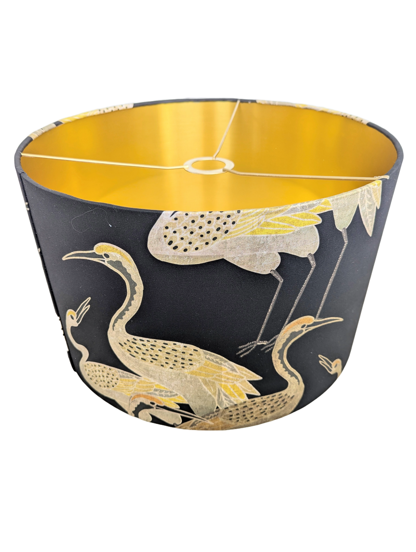 Deco Cranes Onyx Golden and black fabric Lampshades 