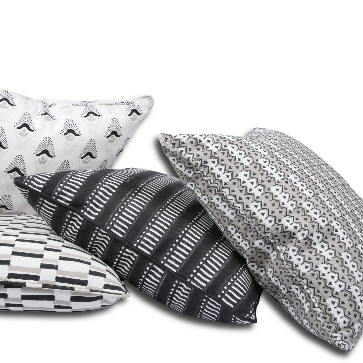Evia Charcoal Cushion Cover