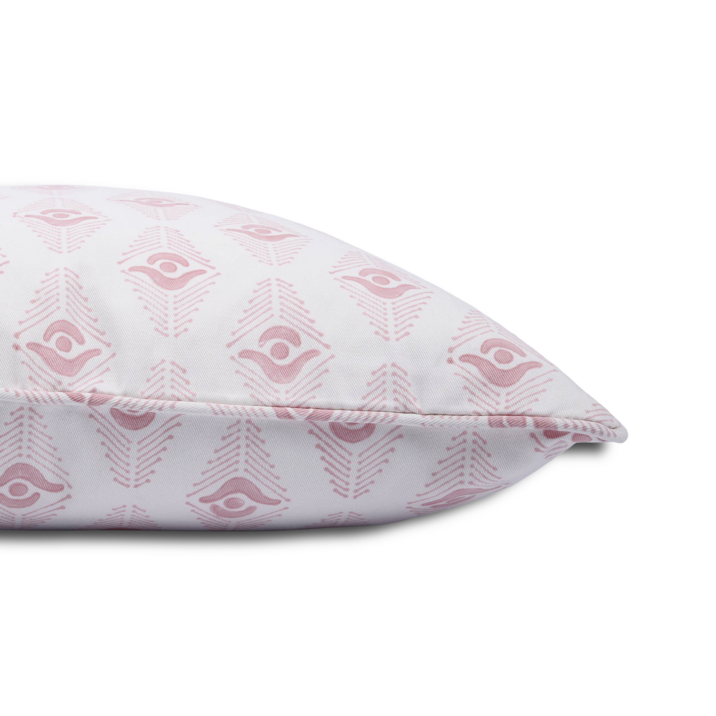 Beige pillow with pink designer pattern, Printed pillow covers, Decorative cushions for sofa, Throw pillow covers