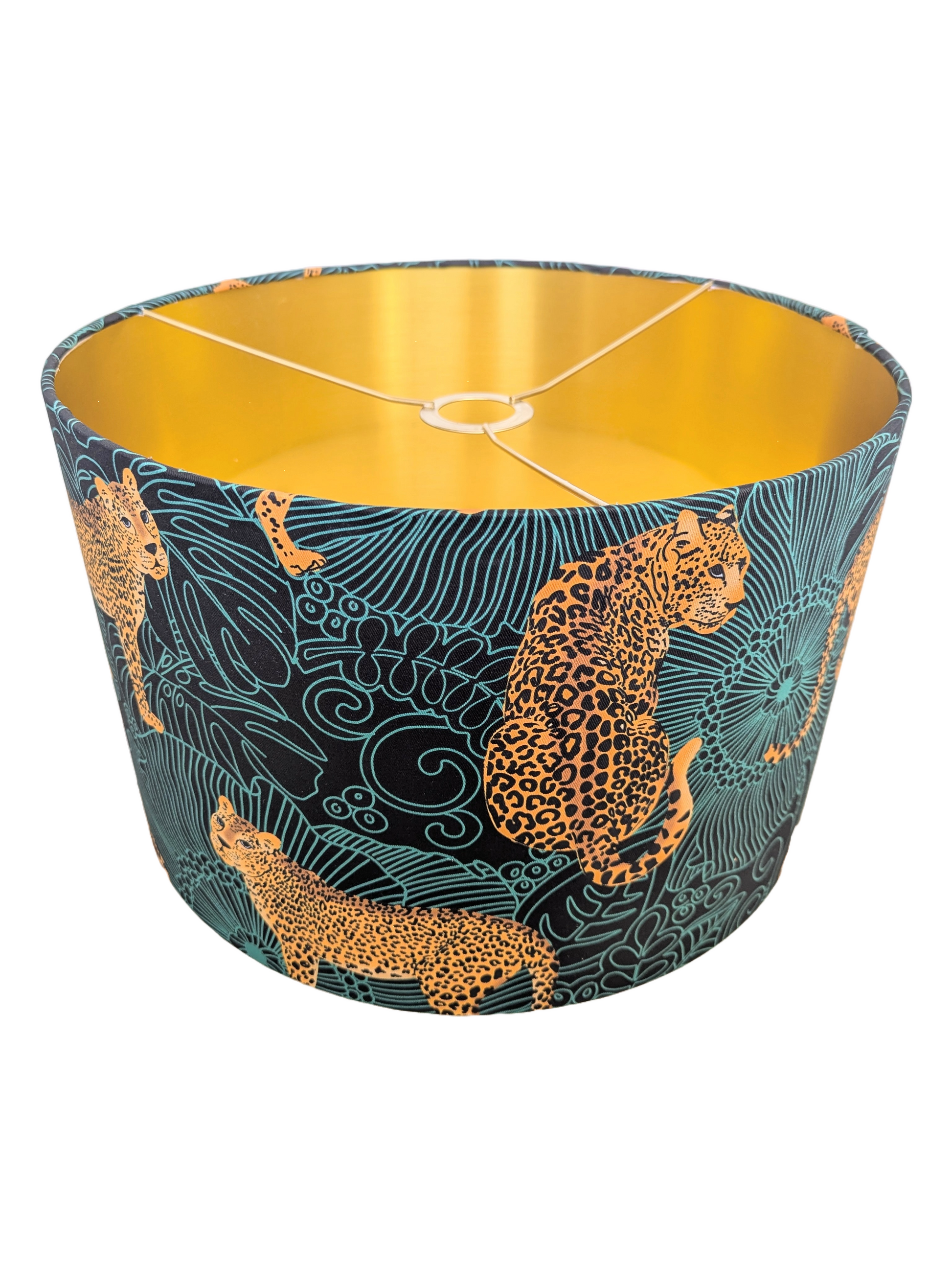 Exotic Leopard Green fabric Lampshades 