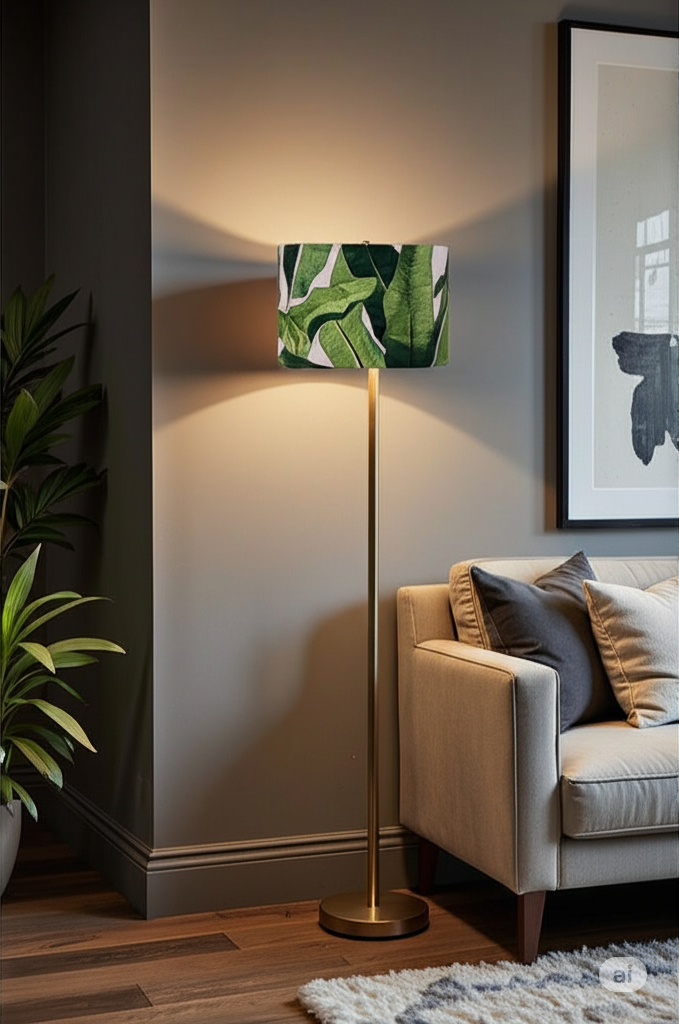 Tropical leaves Lampshade