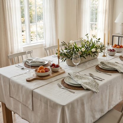 Tapioca Gray Solid Table Runner