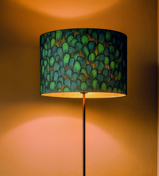 Green Pheasant Animal Golden Lampshade