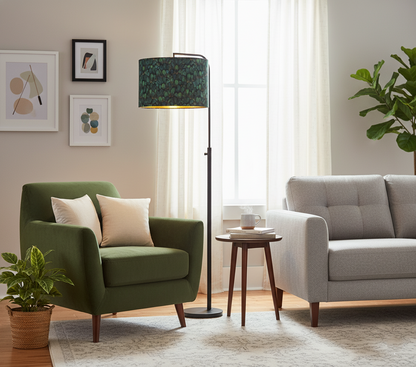 Green Animal print large lampshades