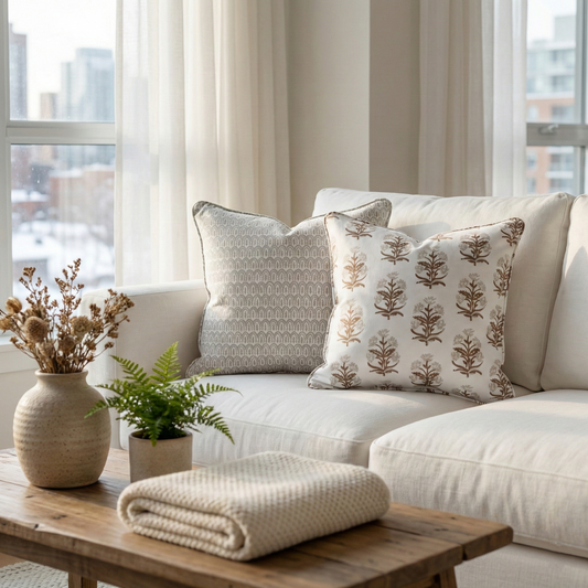 Jaipuri Rust Cushion Cover