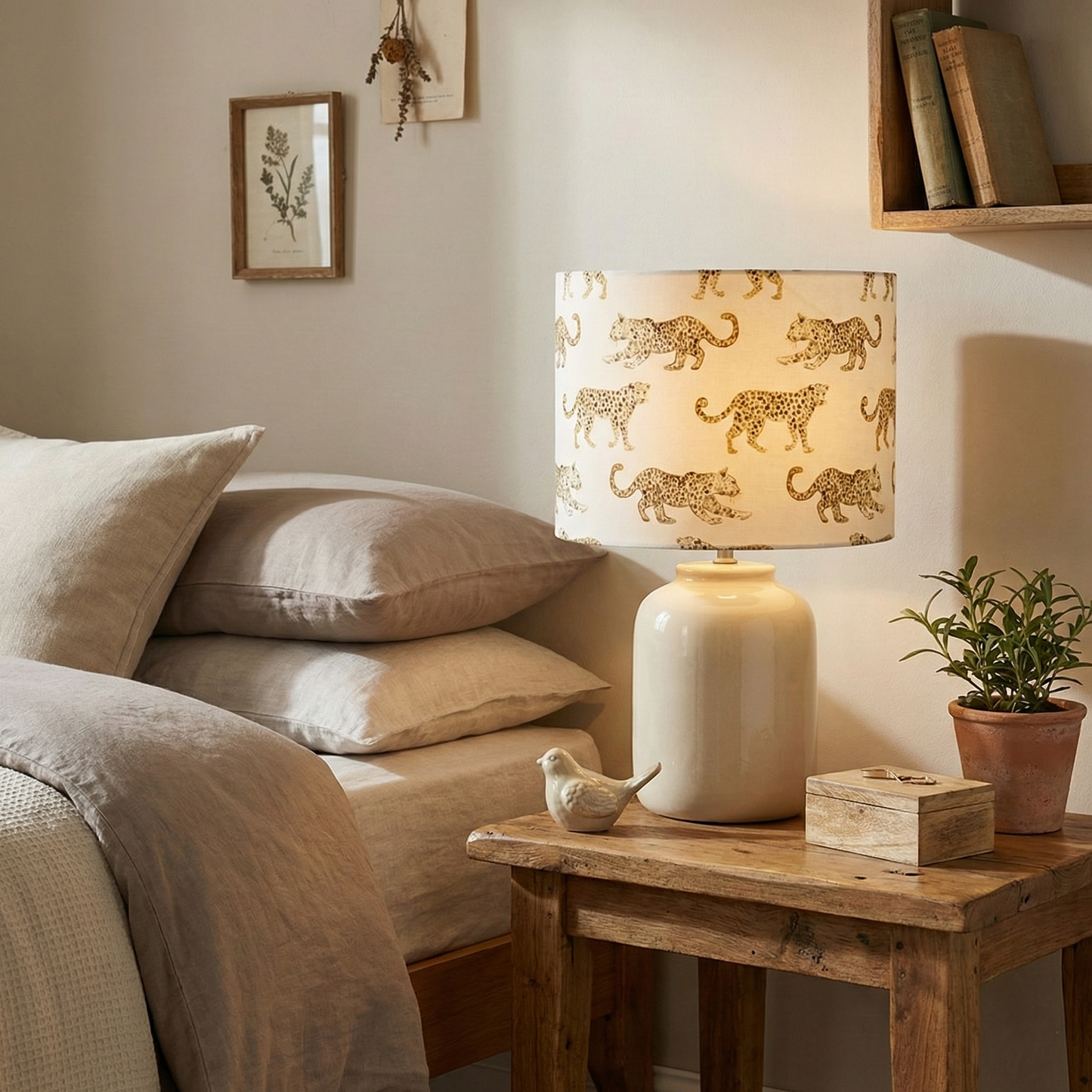 Leopard Parade Cream Lampshade