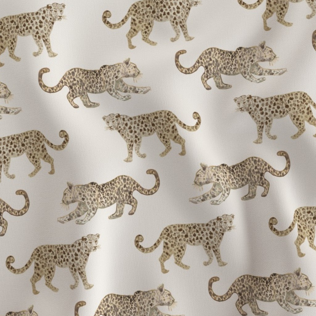 Leopard Parade Cream Lampshade - Fabric Swatch