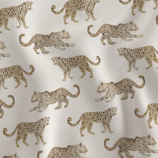 Leopard Parade Cream Lampshade - Fabric Swatch