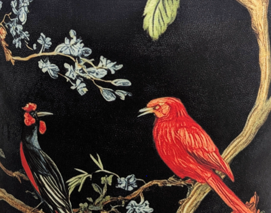 Midnight Chinoiserie Black Lampshade - Fabric Swatch