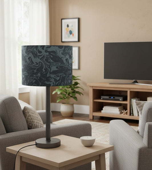 Modern Abstract Grey Lampshade