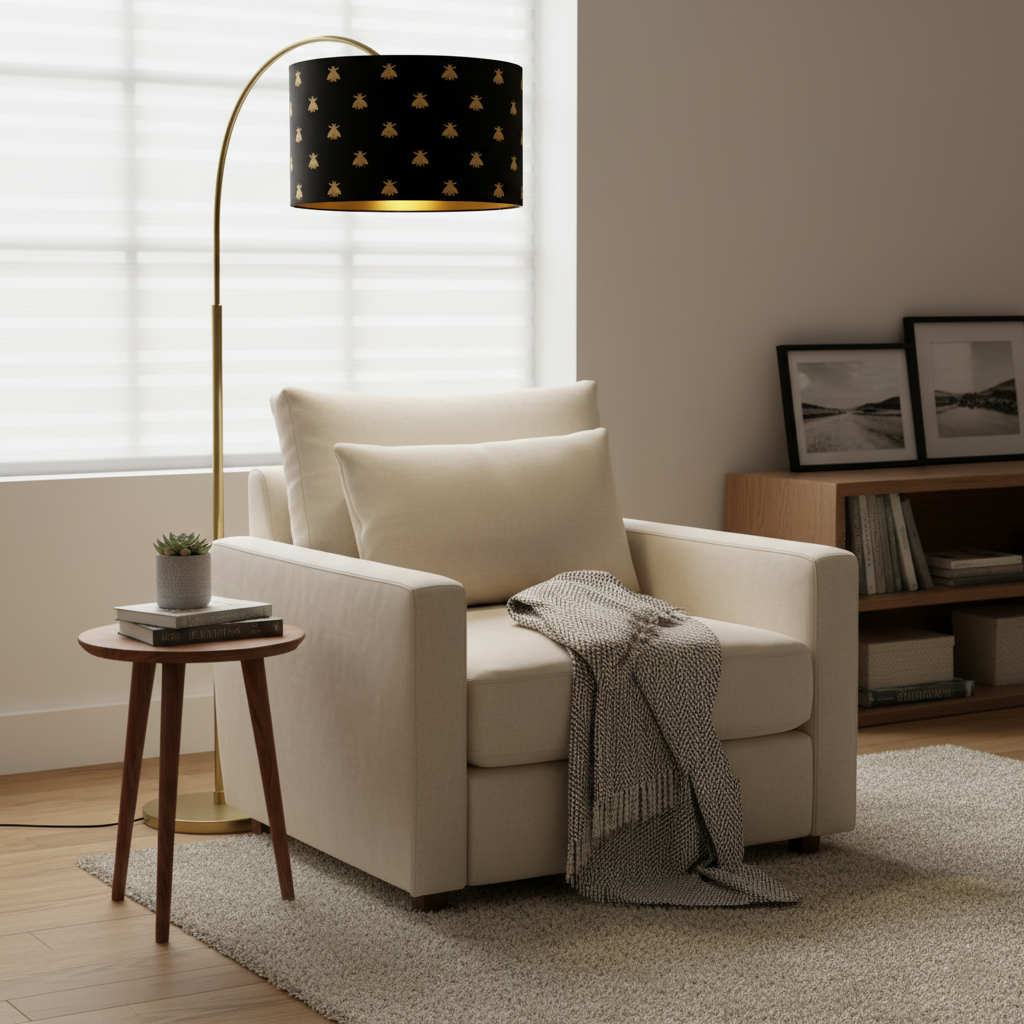 Napoleonic Golden Bees designer Lampshades 