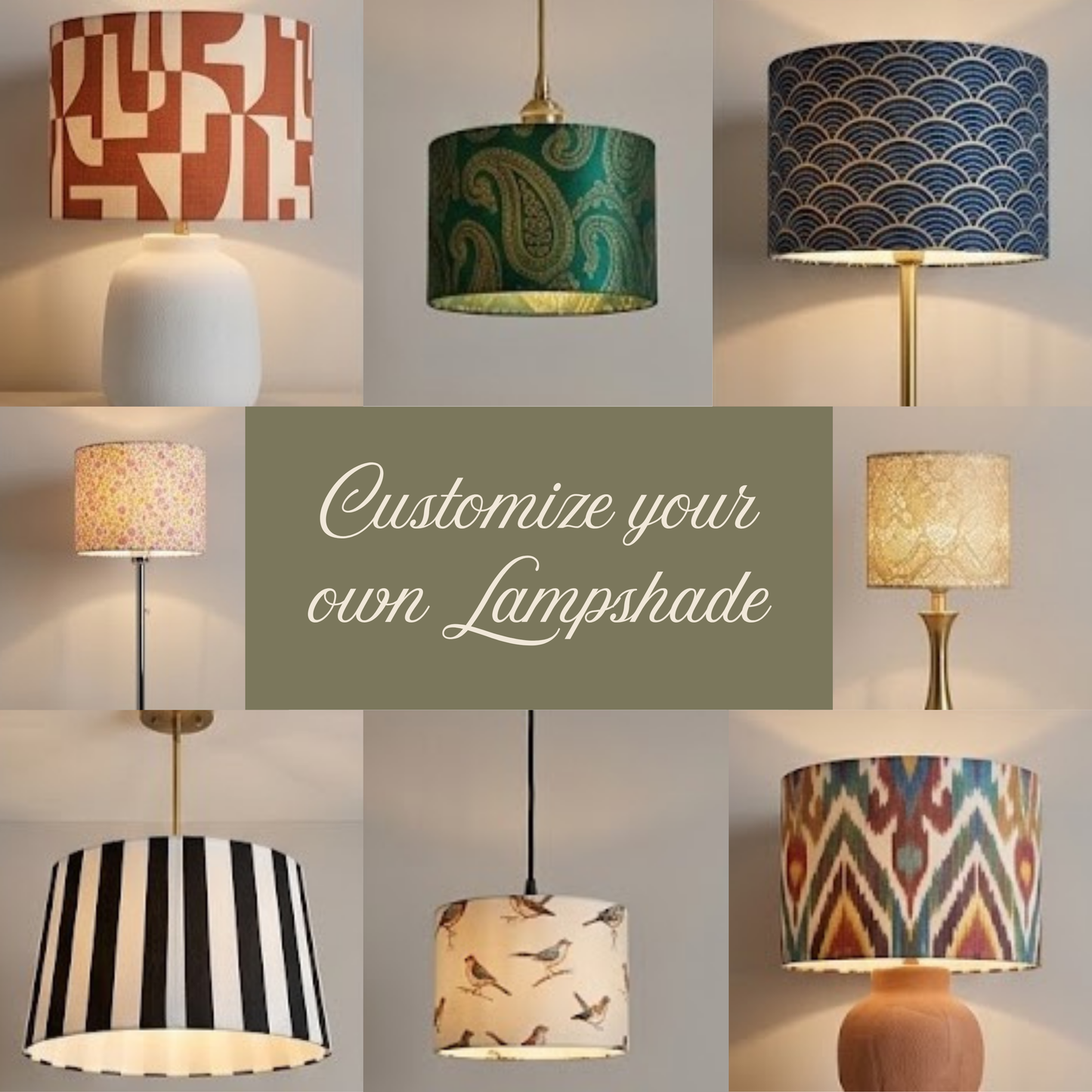 Customize Lampshade with your fabric
