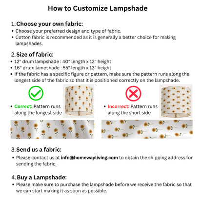 Customize Lampshade with your fabric