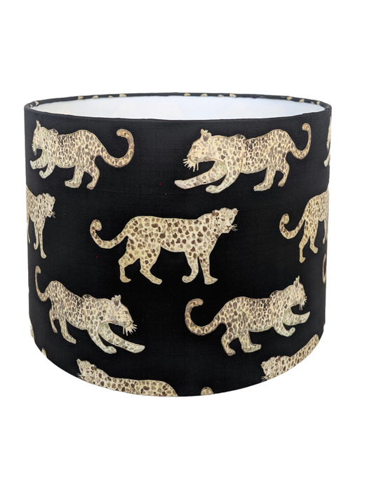Leopard Parade Black Lampshade