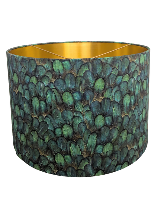 Green Pheasant Animal Golden Lampshade