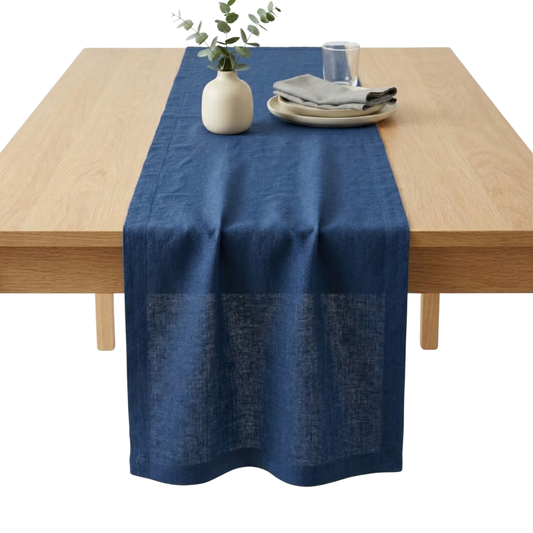 Solid Indigo Table Runner