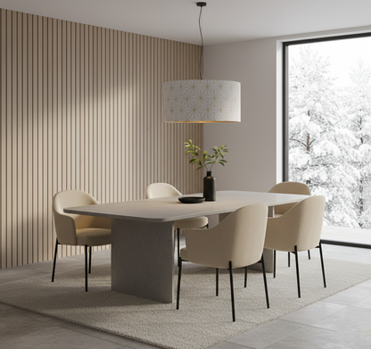 Star Geo White and Gold Double Sided fabric Lampshades 