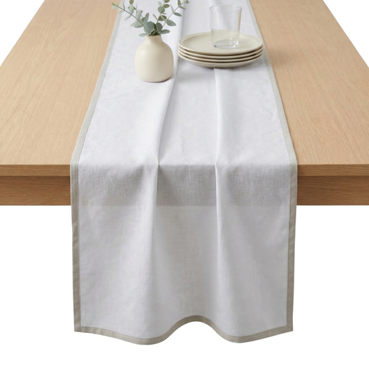 Tapioca Gray Solid Table Runner