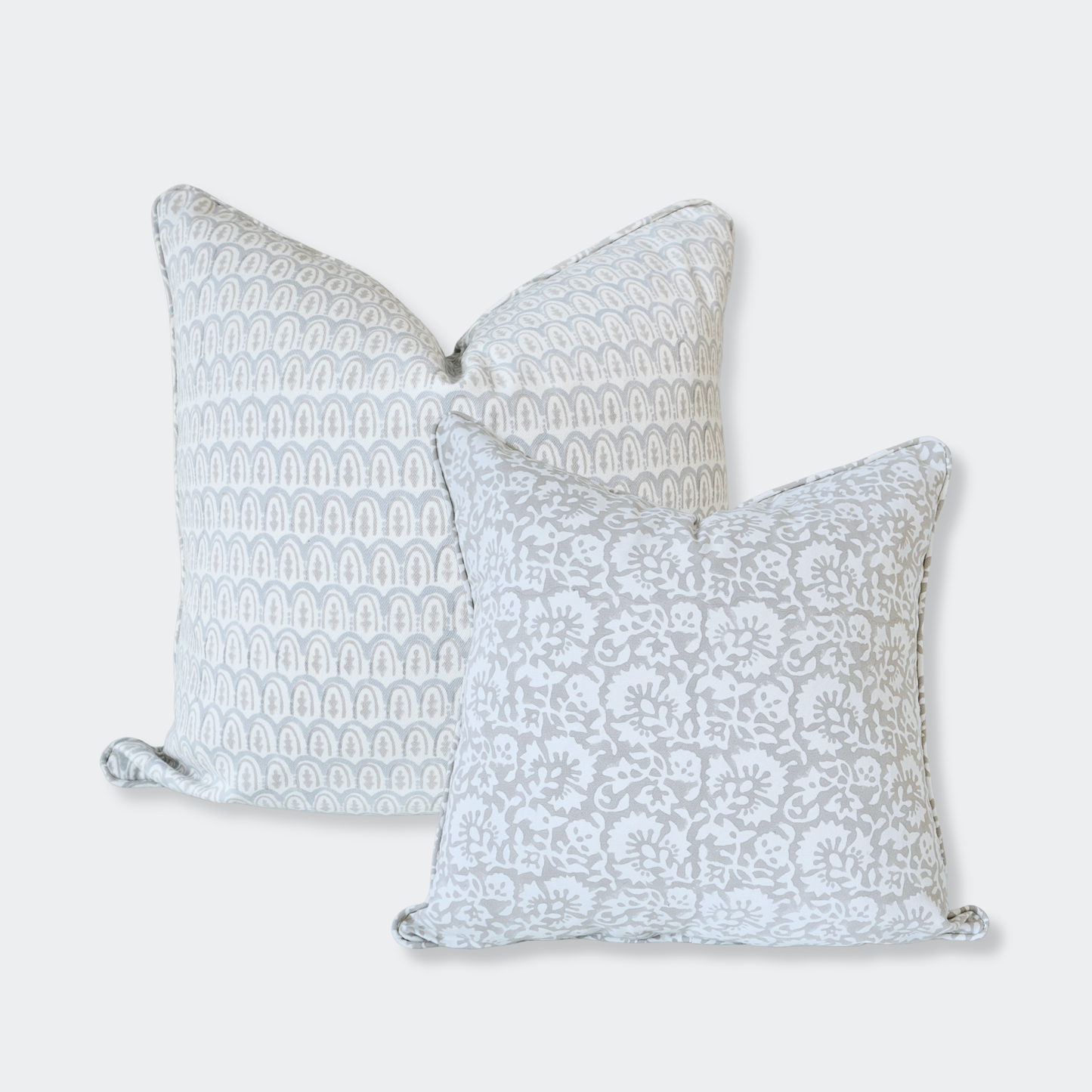 The Muse Duo Block Print Pillow Cover Set of 2