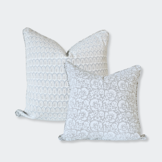 The Muse Duo Block Print Pillow Cover Set of 2