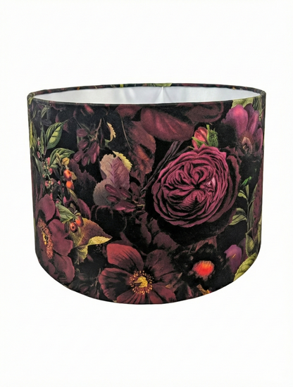Vintage Dramatic Floral Lampshade