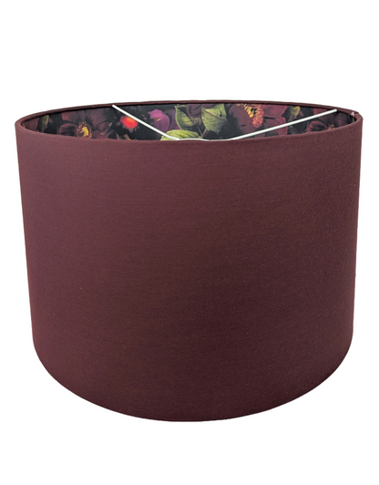 Burgundy Double Sided Floral Lampshades