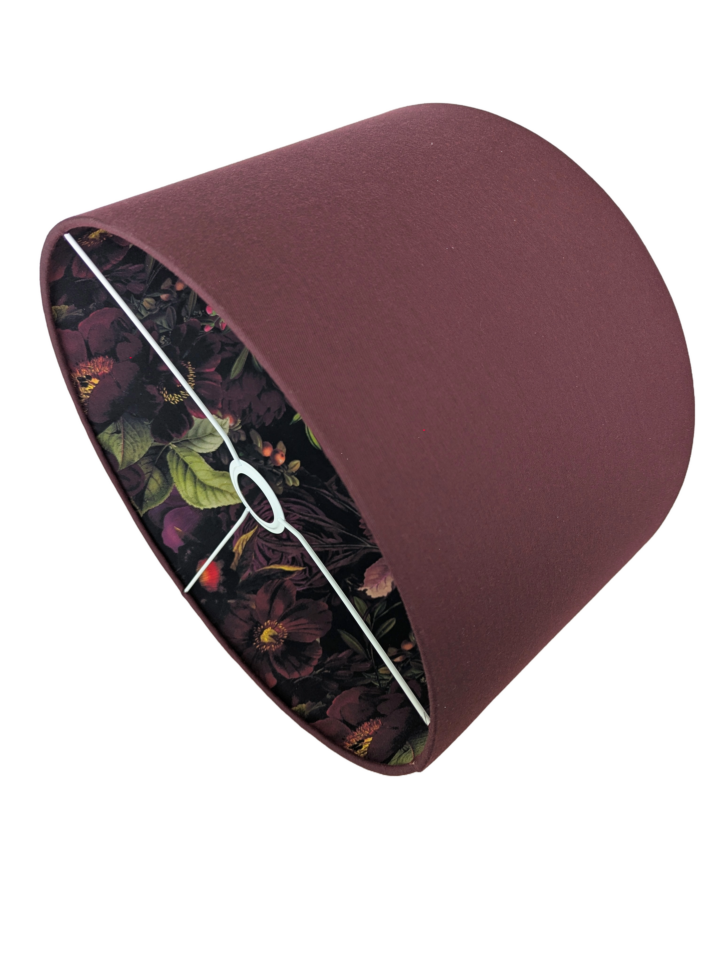 Burgundy Double Sided Floral Lampshades