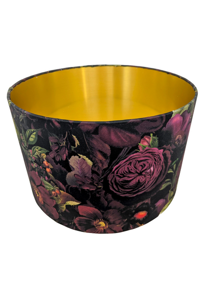 Burgundy floral large lampshades  