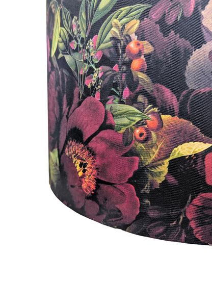 Burgundy floral large lampshades  