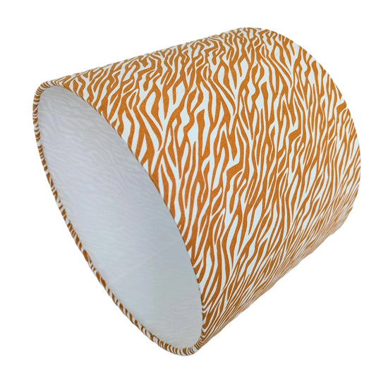 White & Yellow Animal Print Patterned Lampshade