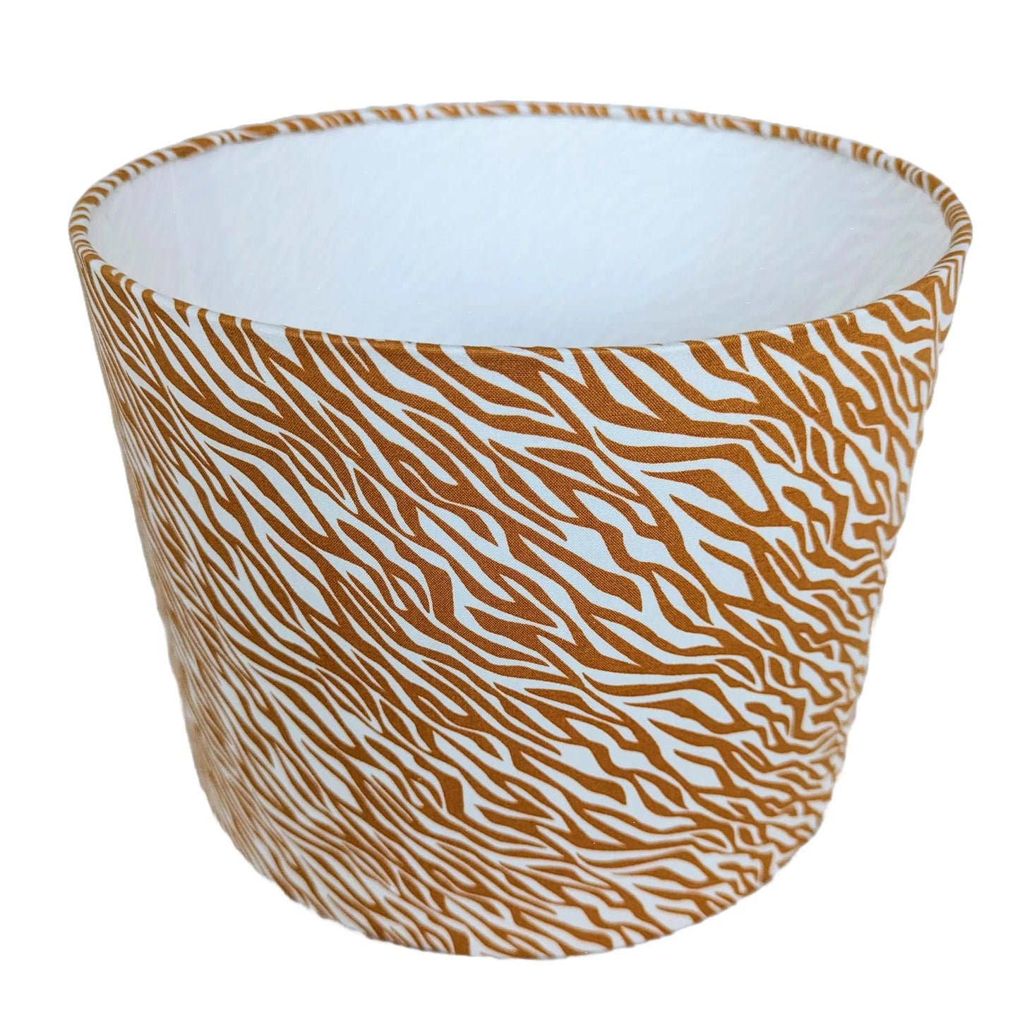 White & Yellow Animal Print Patterned Lampshade