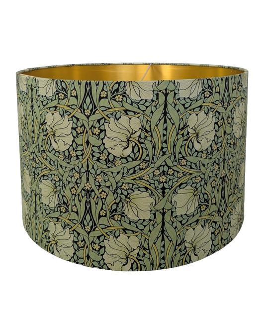 William Morries Antiqued Green Lampshade