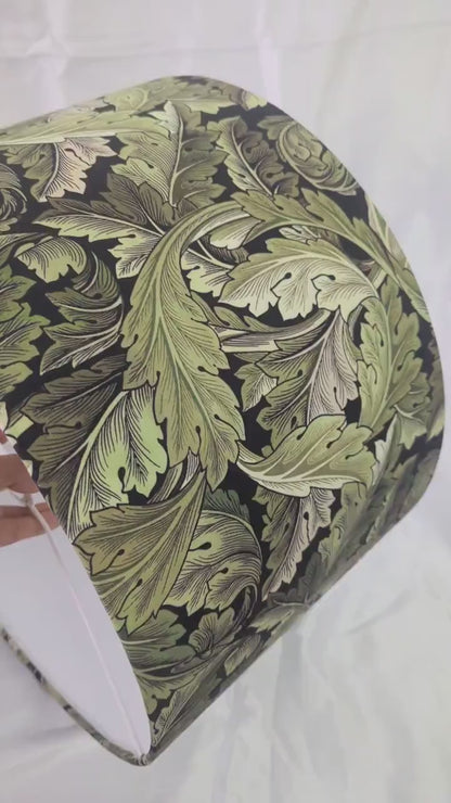 William Morris Acanthus in Tobacco Leaf Lampshade